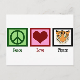 Carte Postale Tigers Peace Love