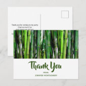 Carte Postale Tiges de bambou vert Photographie de la nature Mer (Devant / Derrière)