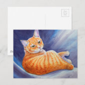 Carte Postale Tigg l'Orange Tabby Cat (Devant / Derrière)
