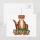 CARTE POSTALE TIGRE ! (Devant / Derrière)