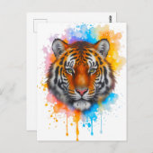 Carte Postale Tigre (Devant / Derrière)