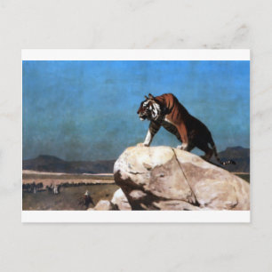 Carte Postale Tigre à la veille par Jean-Leon Gerome