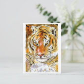 Carte postale Tigre à neige (Debout devant)