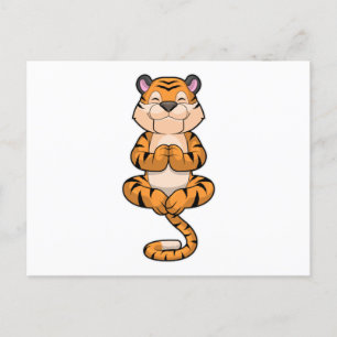 Carte Postale Tigre au Yoga Fitness