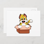 Carte Postale Tigre avec boîte (Devant / Derrière)