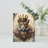 Carte Postale Tigre Avec Couronne (Debout devant)