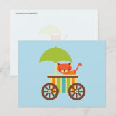 Carte Postale Tigre Bébé mignonne sur glace Crème Panier Cadeaux (Devant / Derrière)