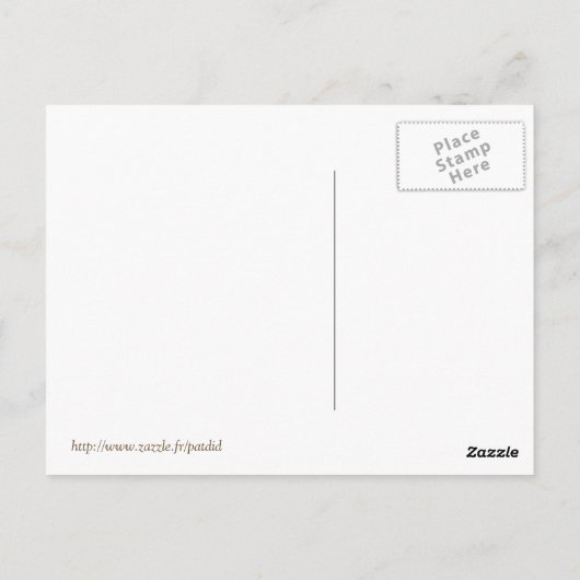 Carte postale tigre blanc (Dos)