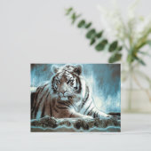 Carte Postale Tigre blanc (Debout devant)
