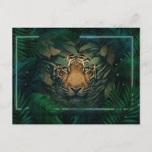Carte Postale Tigre caché dans le Foliage