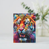 Carte Postale Tigre coloré (Debout devant)