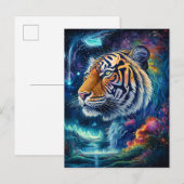 Carte Postale Tigre cosmique (Devant / Derrière)