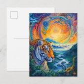 Carte Postale Tigre cosmique (Devant / Derrière)