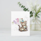 Carte Postale Tigre d'anniversaire (Debout devant)