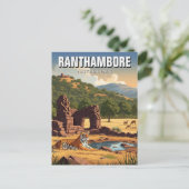 Carte Postale Tigre dans le parc national de Ranthambore Inde Vo (Debout devant)