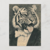 Carte Postale Tigre dans un collage Tux (Devant)