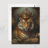 Carte Postale Tigre dans une couronne (Devant / Derrière)