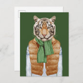 Carte Postale Tigre de gilet (Devant / Derrière)