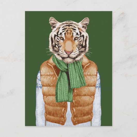 Carte Postale Tigre de gilet (Devant)