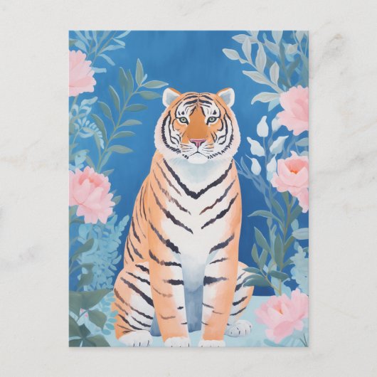 Carte Postale Tigre de jardin (Devant)