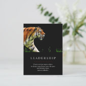 Carte Postale Tigre de leadership motivationnel unique tendance (Debout devant)