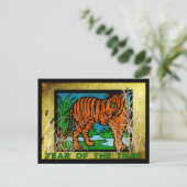 Carte Postale Tigre d'or (Debout devant)