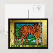 Carte Postale Tigre d'or (Devant / Derrière)