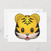 Carte Postale Tigre - Emoji (Devant / Derrière)