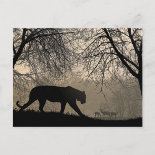 Carte Postale Tigre et cerf