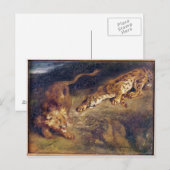 Carte Postale Tigre et Lion (Devant / Derrière)