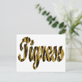 Carte Postale Tigre - Furry Text (Debout devant)