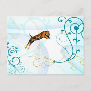 Carte Postale Tigre glamour