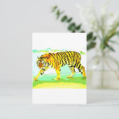 Carte Postale Tigre jaune (Debout devant)