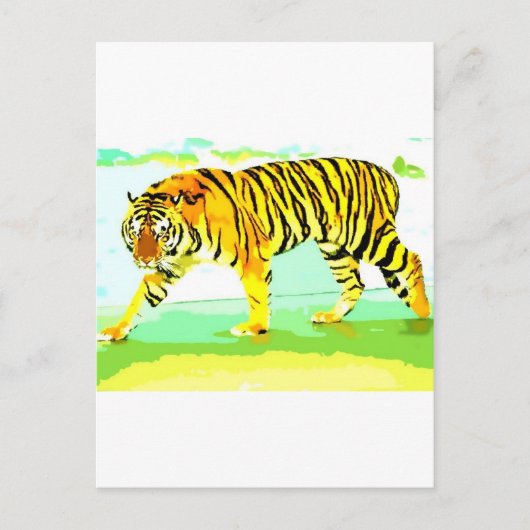 Carte Postale Tigre jaune (Devant)