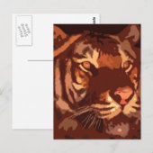 Carte Postale Tigre noir (Devant / Derrière)