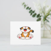 Carte Postale Tigre rugissant (Debout devant)