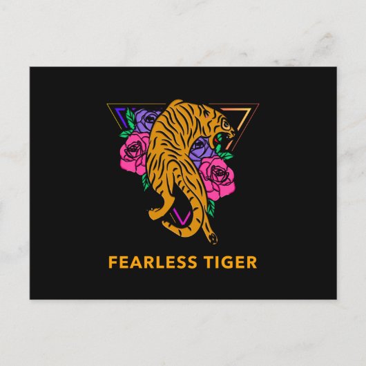 Carte Postale Tigre sans peur (Devant)