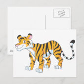 Carte Postale Tigre souriant (Devant / Derrière)