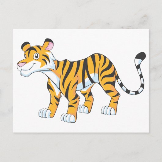 Carte Postale Tigre souriant (Devant)