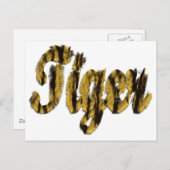 Carte Postale Tigre - Texte Furry (Devant / Derrière)