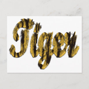 Carte Postale Tigre - Texte Furry
