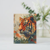 Carte Postale Tigre vintage : Nostalgie majestueuse (Debout devant)