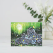 Carte Postale Tigres blancs (Debout devant)