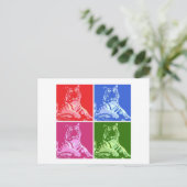 Carte Postale Tigres colorés (Debout devant)