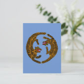 Carte Postale Tigres d'art populaire japonais (Debout devant)