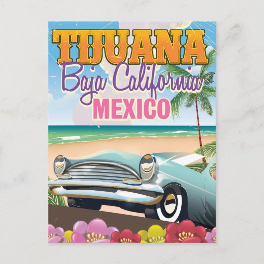 Carte Postale Tijuana Basse Californie Mexique affiche de voyage (Devant)