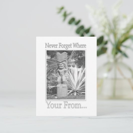 Carte Postale tiki (Debout devant)