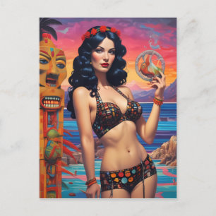 Carte Postale Tiki Dream Beach Daydream - Ken Gage Art