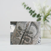 Carte Postale Tiki en bois hawaïen (Debout devant)