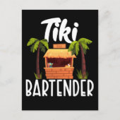 Carte Postale Tiki Hawaii Bartender Funny Tahitian Drink Mixer (Devant)